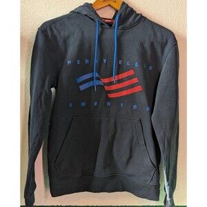 Perry Ellis American Hoodie Sweatshirt Mens Size S Small Center Logo (809m)